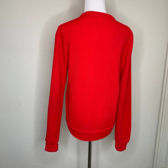 60s 70s Vintage Red Izod V Neck Sweater Sz Medium Mens - Picture 2 of 8